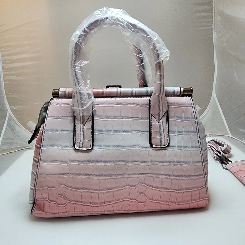 Crocodile Embossed Handbag